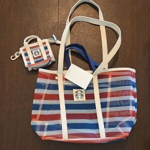 NWT - Starbucks RARE Mesh Tote + Mini Tote
